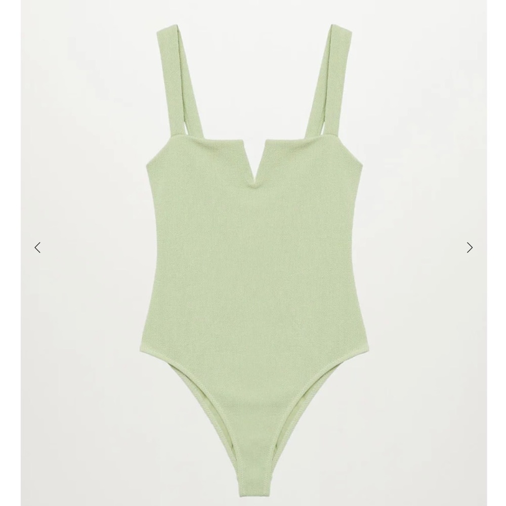 NWT Mango pistachio green swimsuit. Size Large
